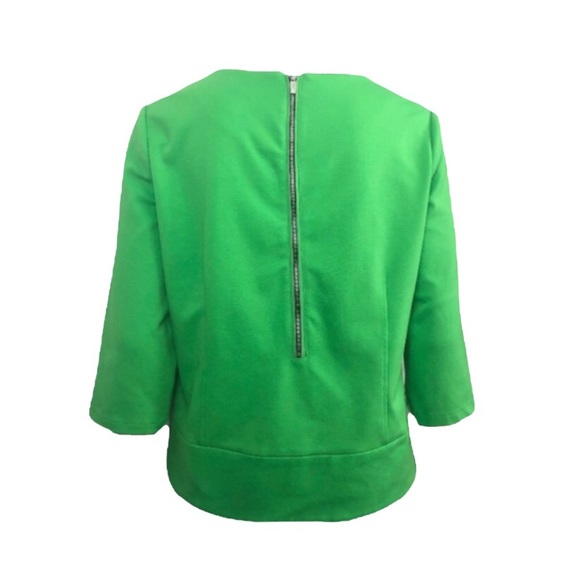 Liz Clairborne Green Zip Back Blouse Size M - Picture 9 of 13
